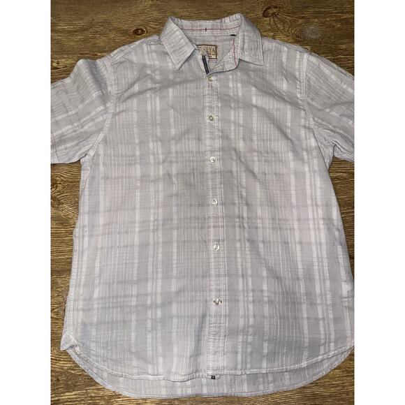 Lot Of 2 Mens Size M Button Up Short Sleeve Shirts. Solid Perry Ellis ITALIA - Picture 5 of 8